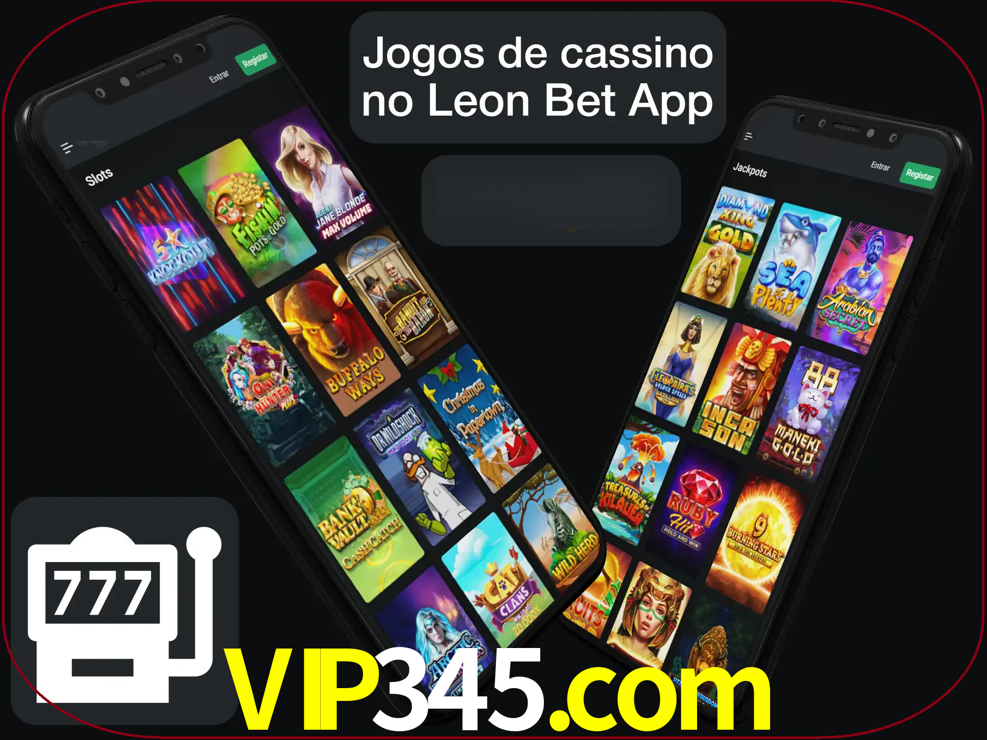 Escolha quais jogos de cassino jogar no app.