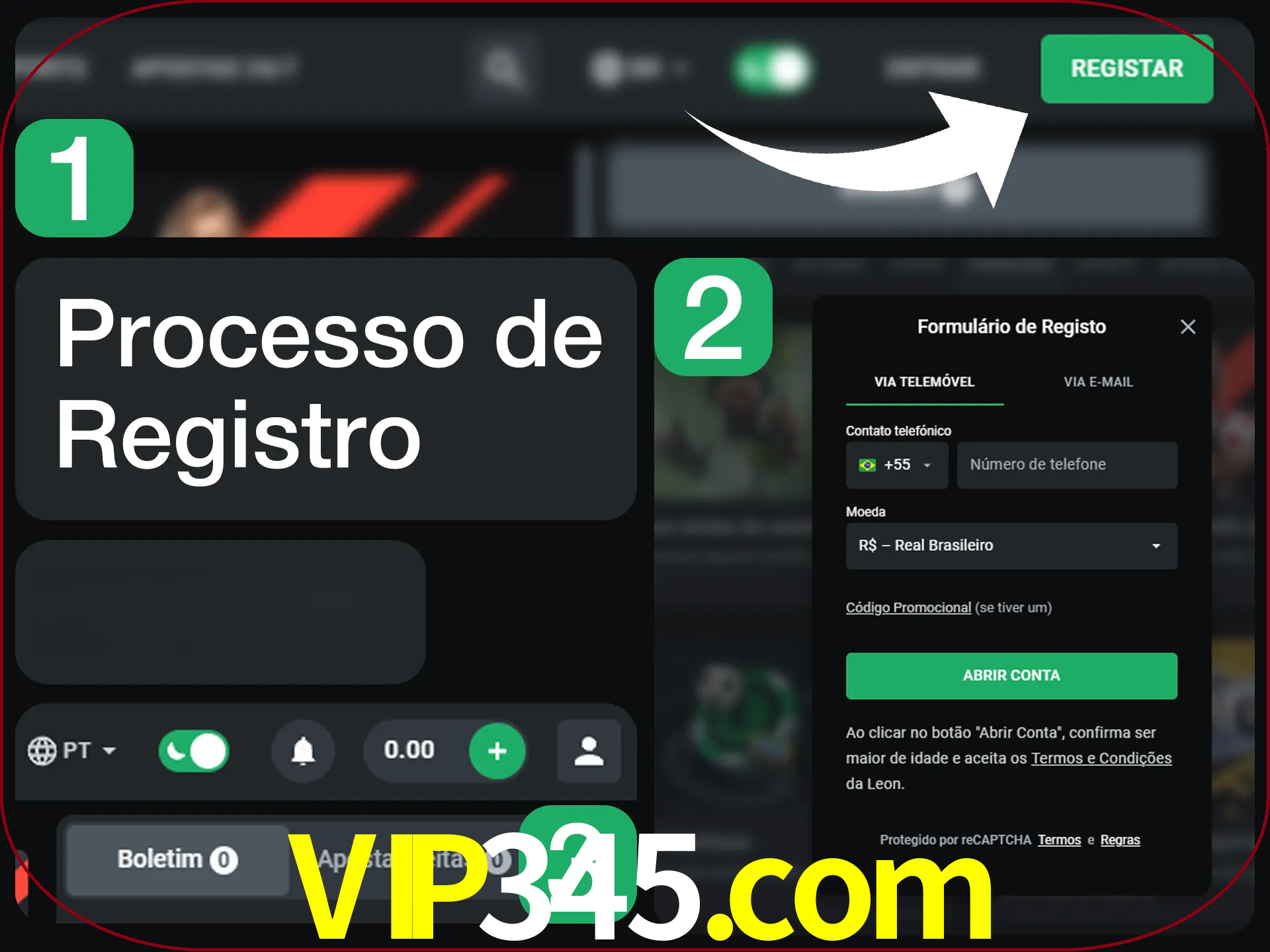 O processo de registro na LeonBet é simples.